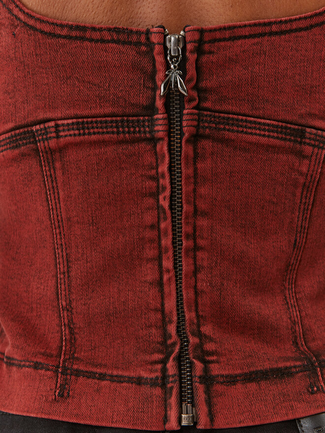 Patrizia Pepe Patrizia Pepe Felső 8C0615/D047-R805 Bordó Slim Fit