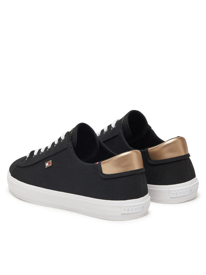 Tommy Hilfiger Πάνινα παπούτσια Tommy Hilfiger Vulc Canvas Lace Up Sneaker FW0FW08647 Μαύρο