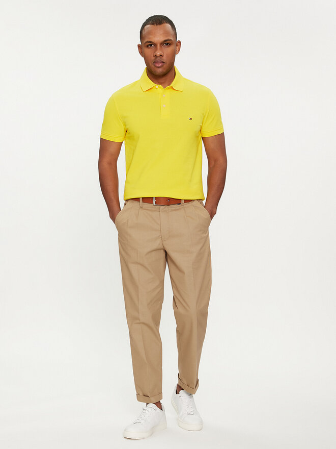 Tommy Hilfiger Tommy Hilfiger Pólóing 1985 MW0MW17771 Sárga Slim Fit