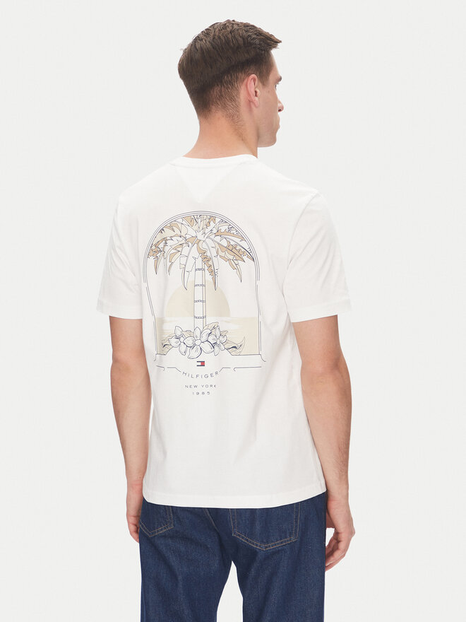 Tommy Hilfiger Tommy Hilfiger Camiseta Hotel MW0MW39352 Blanco Regular Fit