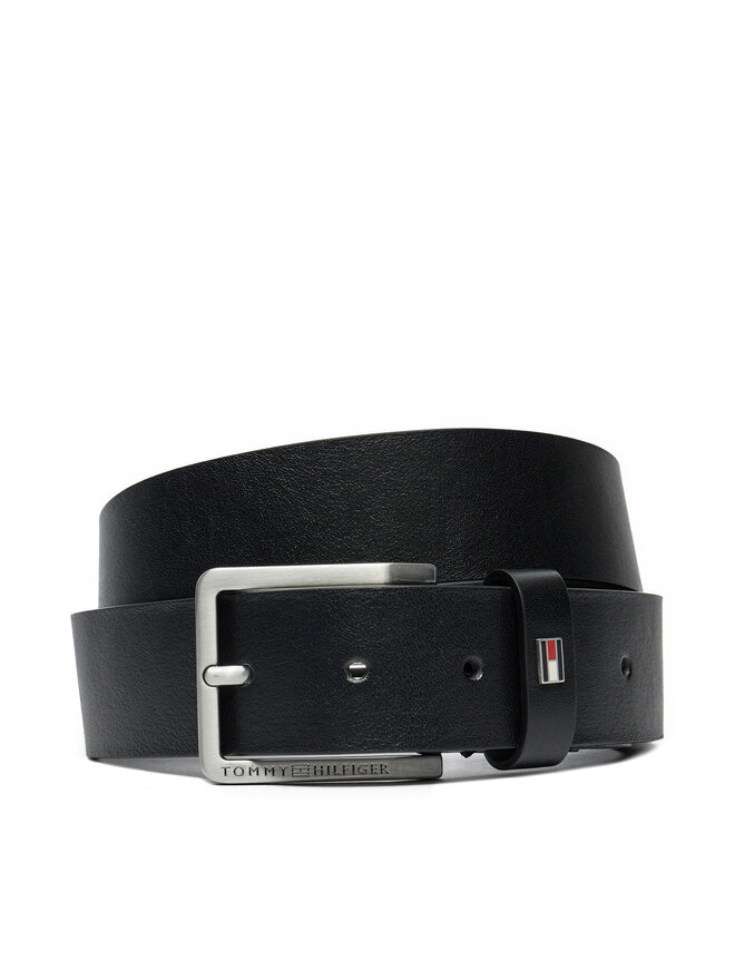 Tommy Hilfiger Pánský pásek Tommy Hilfiger Oliver AM0AM12554 Černá