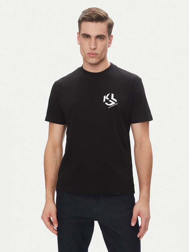 Karl Lagerfeld Jeans Karl Lagerfeld Jeans T-Shirt A2M17072 Μαύρο Regular Fit