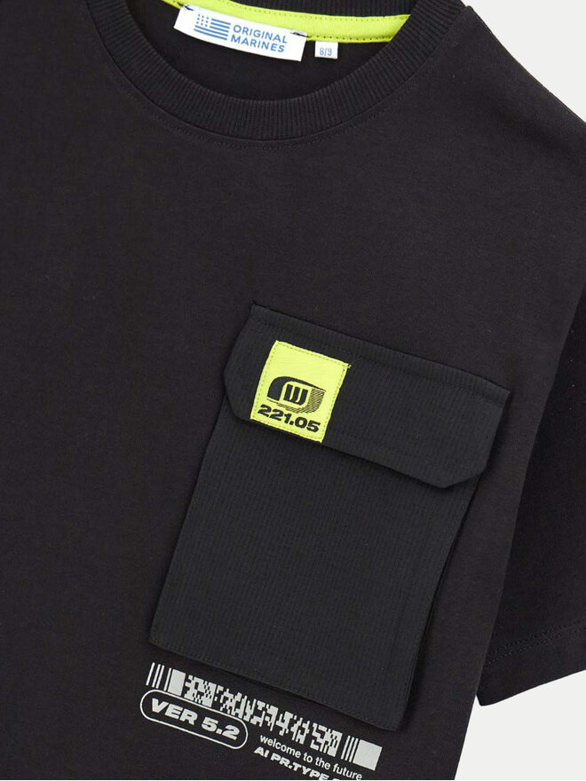 Original Marines Original Marines Camiseta DFP4037YM Negro Regular Fit