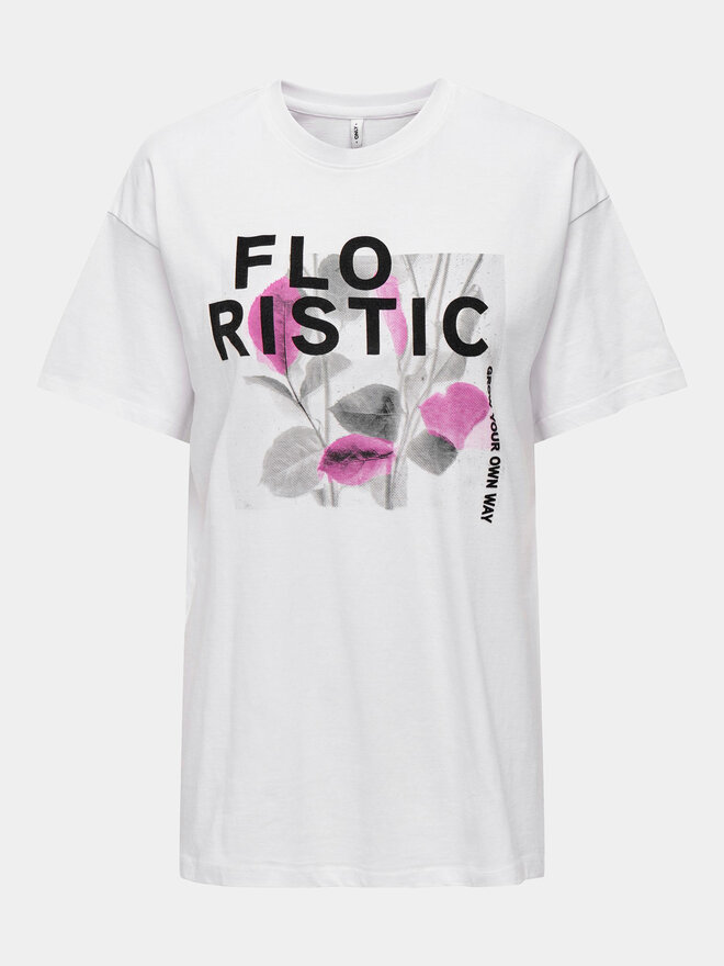 ONLY ONLY T-Shirt Pixie 15316702 Λευκό Regular Fit