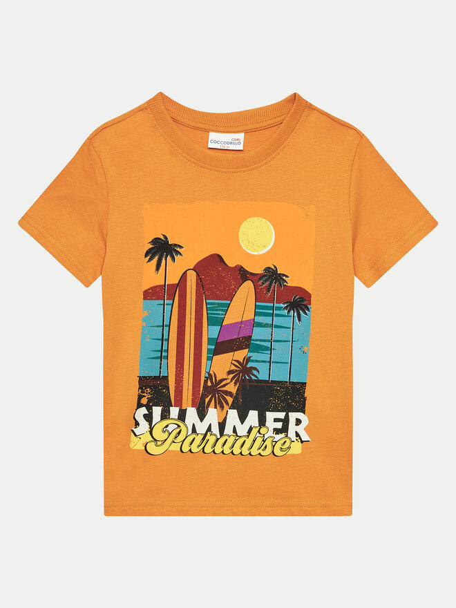 Coccodrillo Coccodrillo T-Shirt WC4143204HBK Καφέ Regular Fit