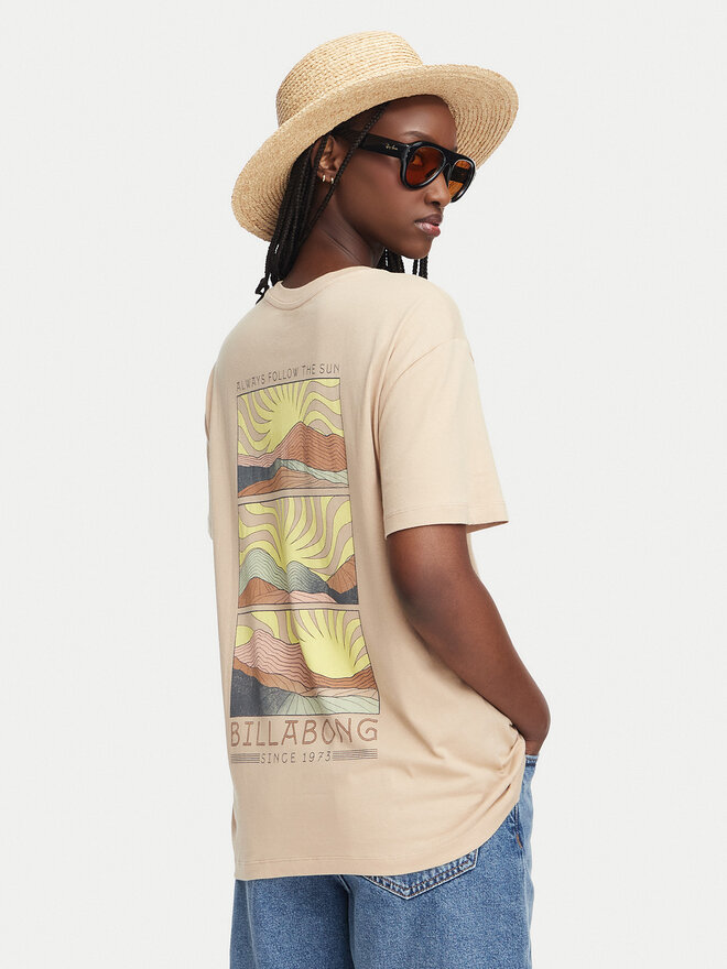 Billabong Billabong Футболка Sun Phased EBJZT00423 Бежевий Oversize