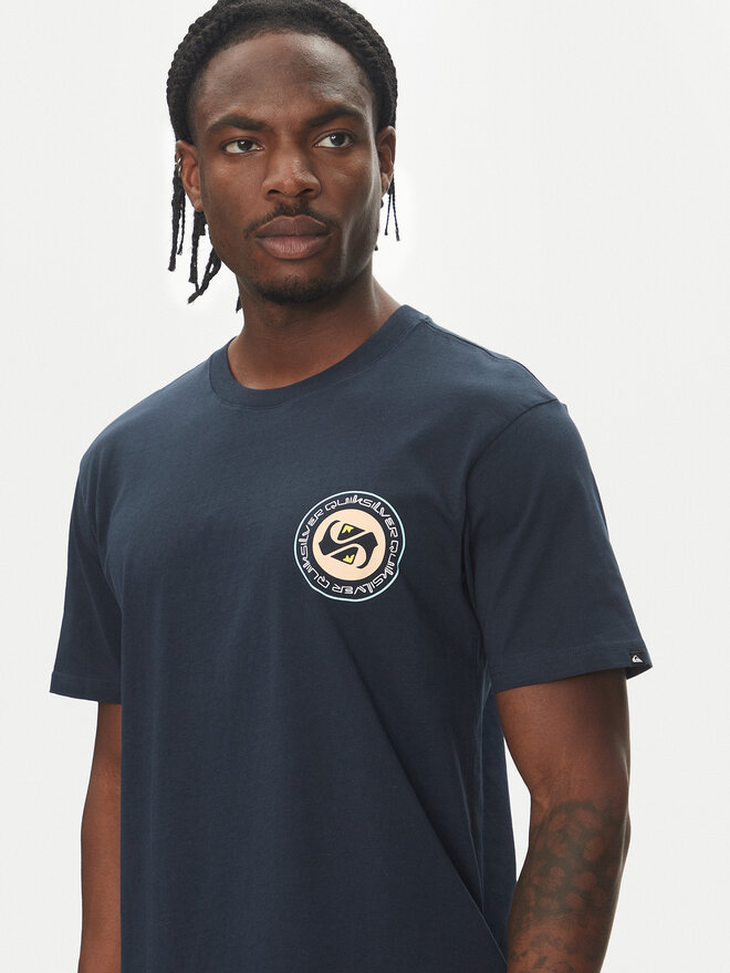 Quiksilver Quiksilver Majica Circle Back Ss EQYZT08054 Mornarsko modra Regular Fit