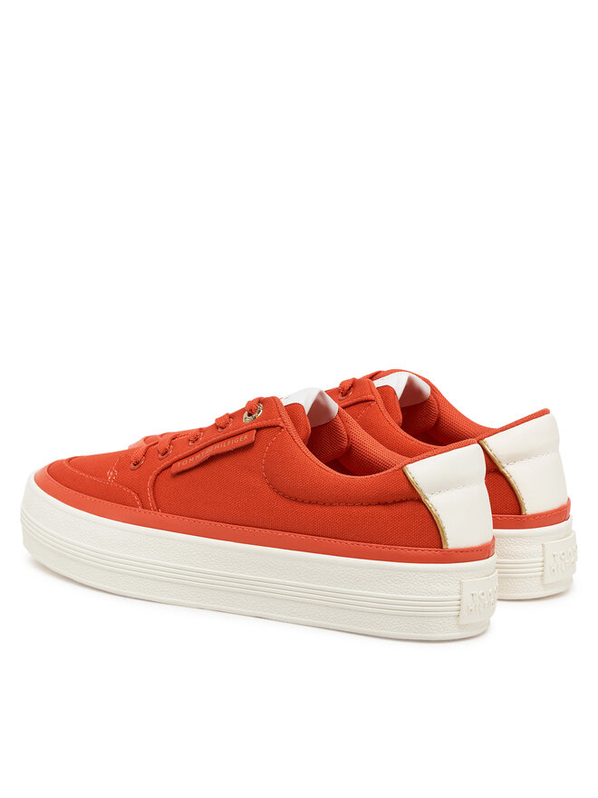 Tommy Hilfiger Sneakers Tommy Hilfiger Essential Vulc Textile Sneaker FW0FW08323 Portocaliu