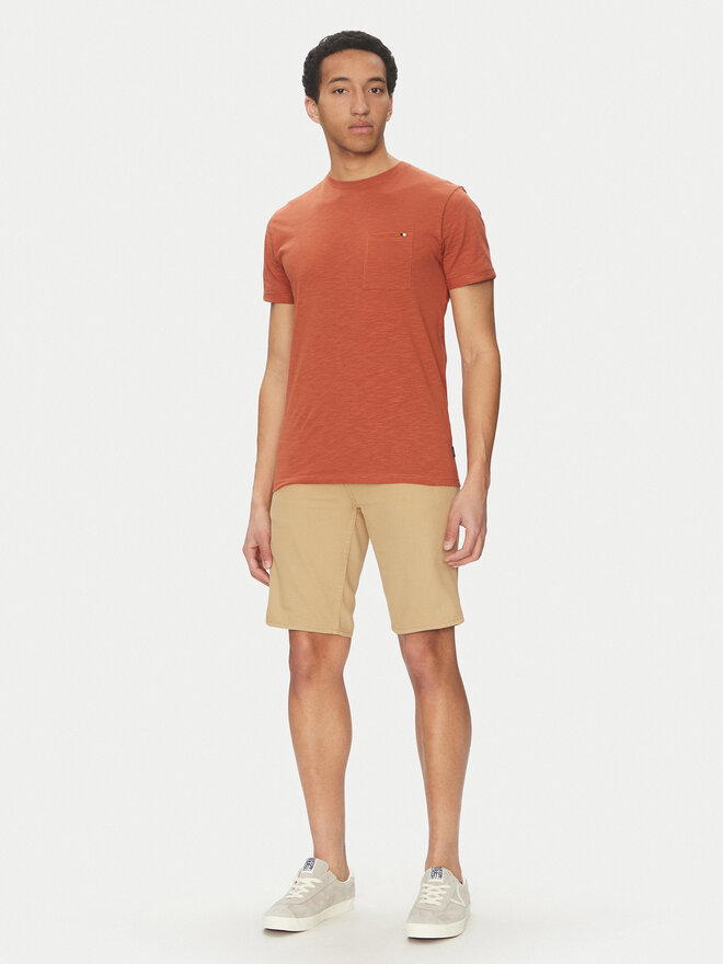 INDICODE INDICODE T-Shirt Inandorra 41-104 Πορτοκαλί Regular Fit