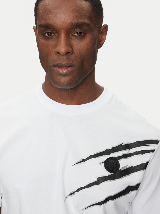 Plein Sport Plein Sport Camiseta SAEC MTK8019 STE001N Blanco Regular Fit