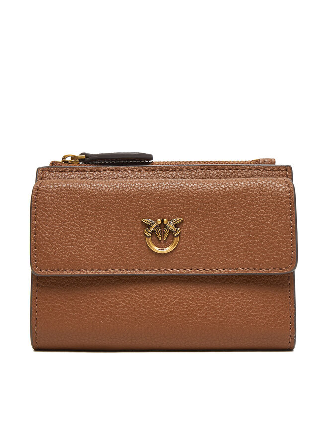PINKO Velika ženska denarnica PINKO Compact Wallet AI 25-26 PCPL 103612 A29Q Rjava