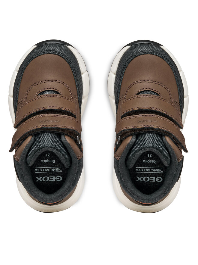 Geox Schnürschuhe Geox B Flexyper Mini Boy B666GA 0MEBC C6R6B S Dunkelbraun