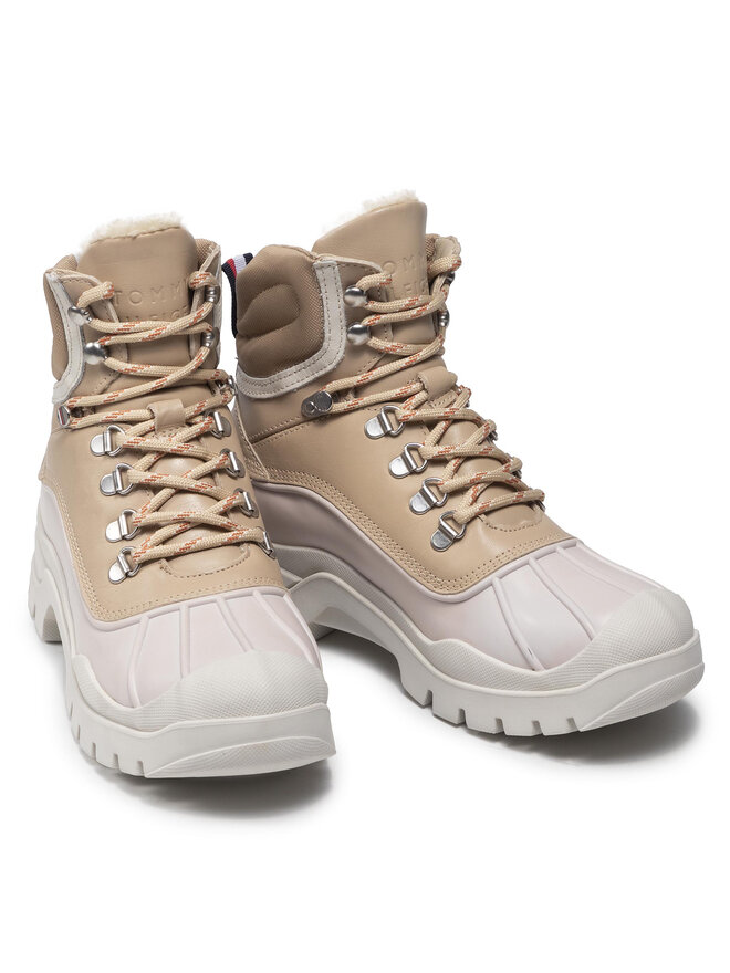 Tommy Hilfiger Ботильйони Tommy Hilfiger Warmilined Outdoor Boot FW0FW05973 Бежевий