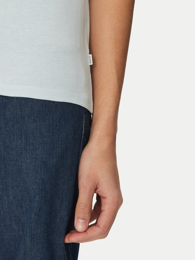 Guess Jeans Guess Jeans Marškinėliai M5GI23 K8HM0 Mėlyna Slim Fit