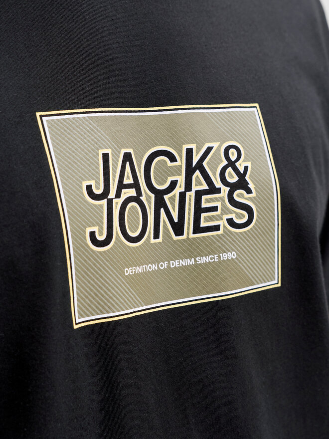 Jack & Jones Jack & Jones Футболка Jjrain Tee Ss Crew Neck 12288097 Чорний Regular Fit