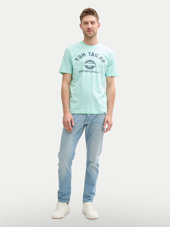 Tom Tailor Tom Tailor Marškinėliai 1037735 Žalia Regular Fit