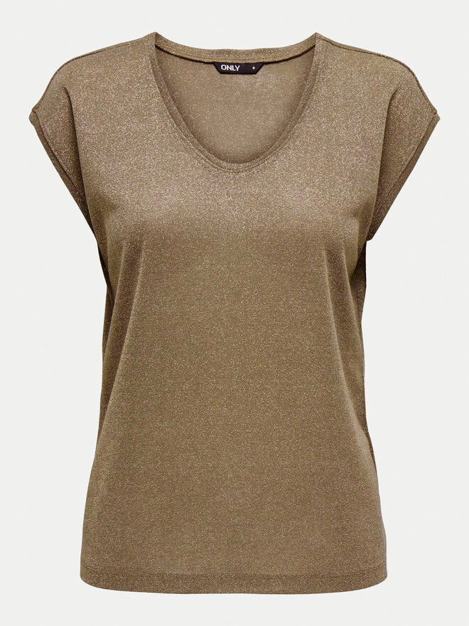 ONLY ONLY Camiseta Silvery 15136069 Verde Loose Fit