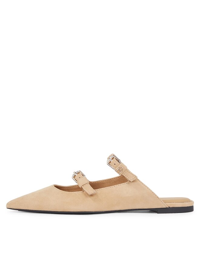 Tommy Hilfiger Παντόφλες Tommy Hilfiger Th Pointe Suede Mule FW0FW07697 Χακί