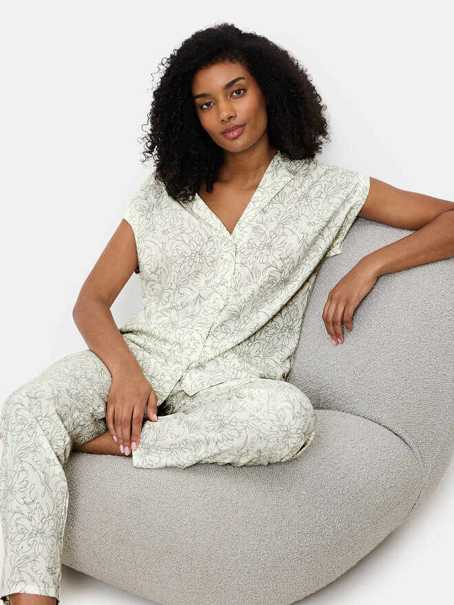 Triumph Triumph Pyjama Boyfriend 10222611 Grün Relaxed Fit