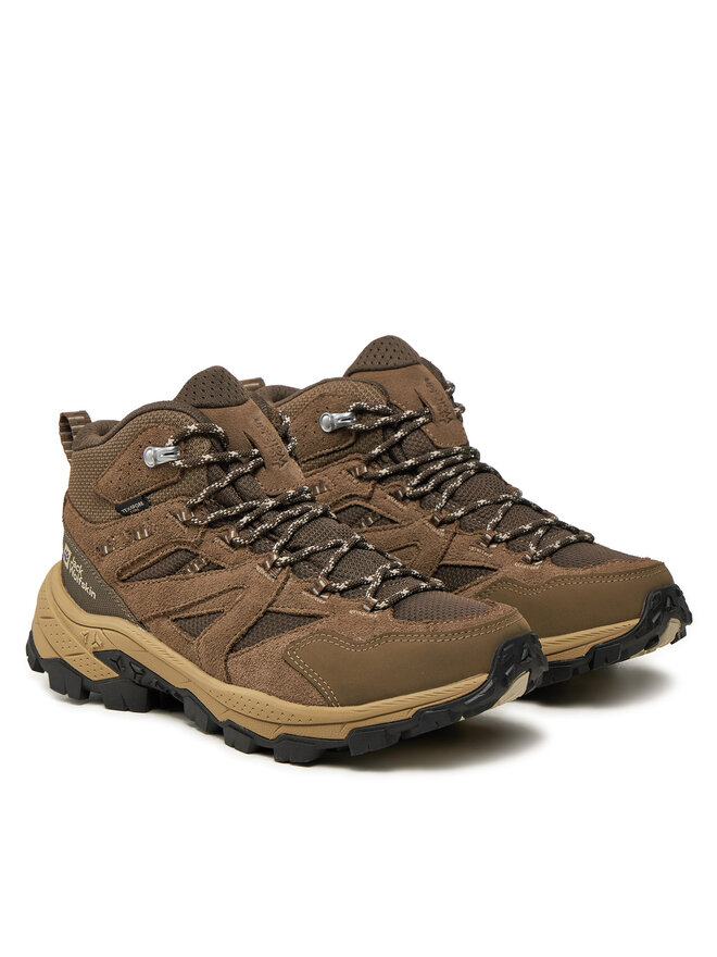 Jack Wolfskin Trekkingi Jack Wolfskin Vojo Tour Texapore Mid W A62071 Brązowy
