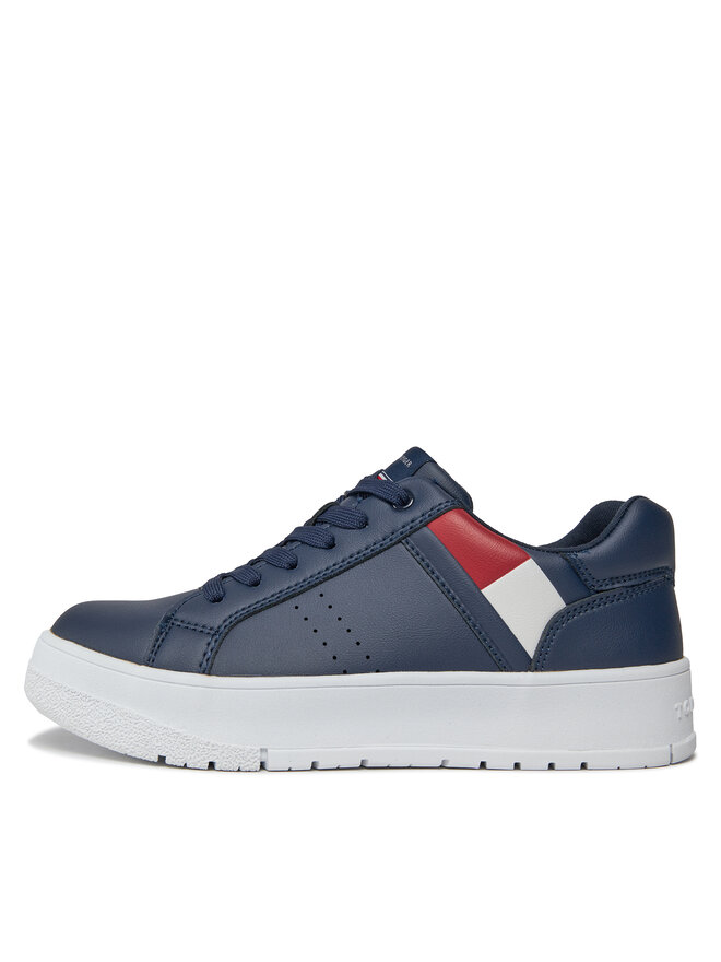 Sneakers Tommy Hilfiger Flag Low Cut Lace Up Sneaker T3X9 33356 1355 S Bleu marine chaussures