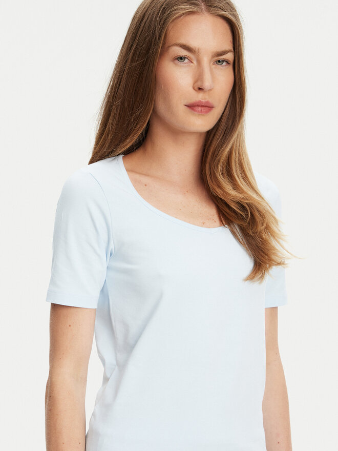 United Colors Of Benetton United Colors Of Benetton Camiseta 3FJHD401P Celeste Slim Fit