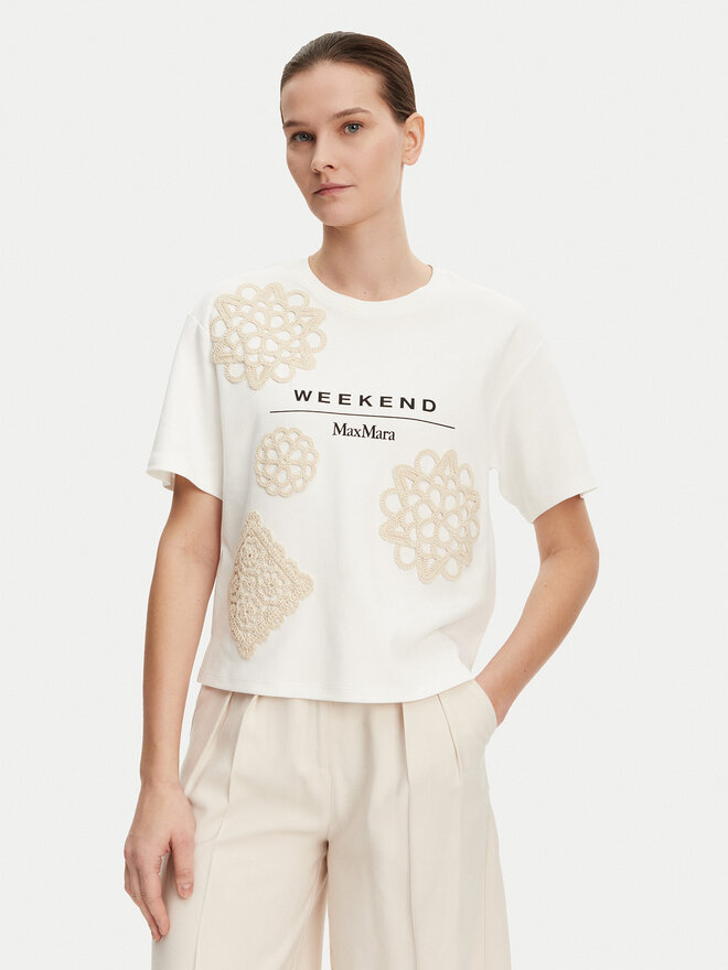 Weekend Max Mara Weekend Max Mara Camiseta Lecco 2515941052 Blanco Boxy Fit