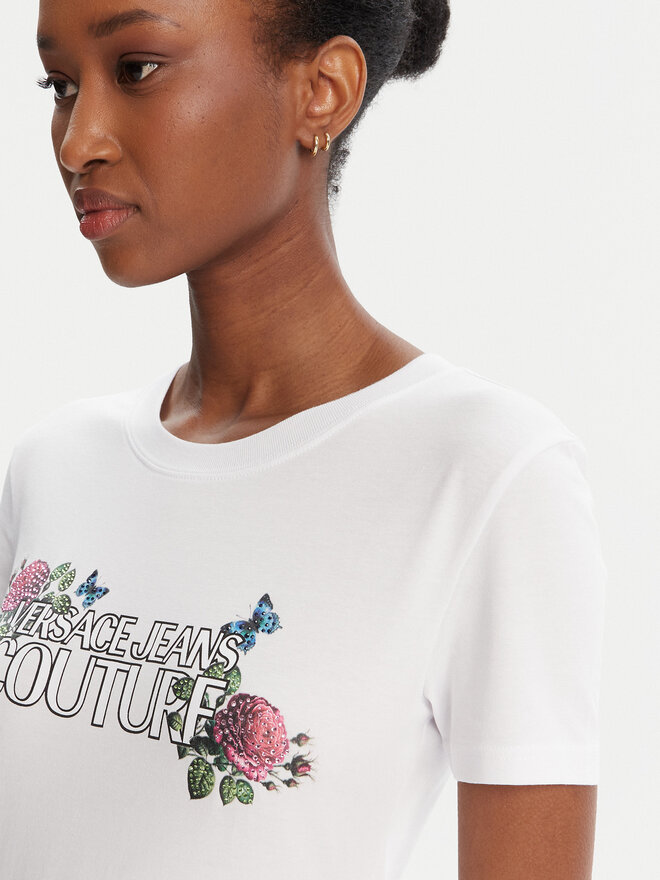 Versace Jeans Couture Versace Jeans Couture Camiseta 79HAHB00 CJB01 Blanco Regular Fit