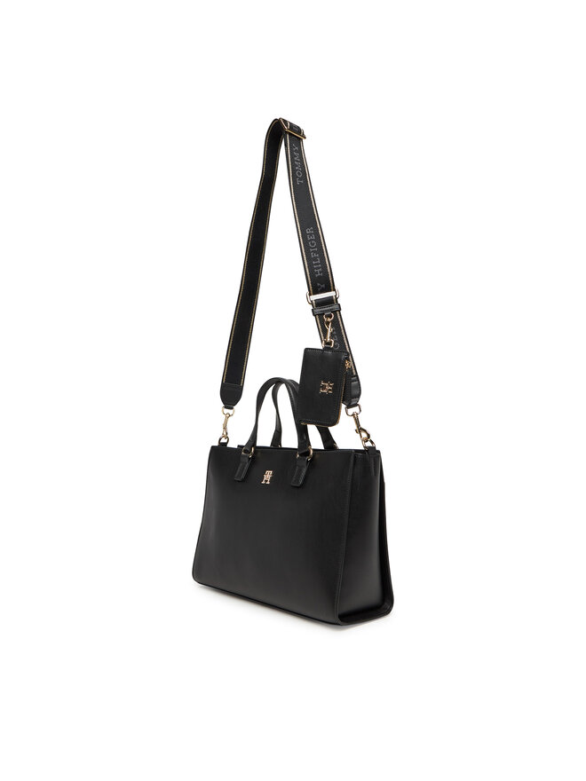 Tommy Hilfiger Ročna torba Tommy Hilfiger Th Joy Satchel AW0AW16814 Črna