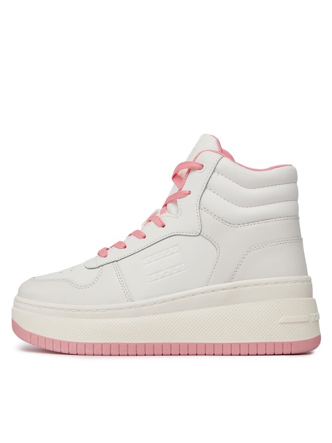 Tommy Jeans Αθλητικά Tommy Jeans Tjw Retro Basket Mc Lace Up EN0EN02422 Εκρού