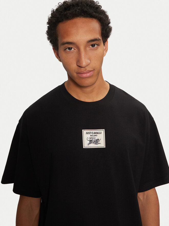 Just Cavalli Just Cavalli Camiseta 77OAHE14 Negro Regular Fit