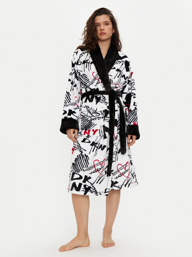 DKNY DKNY Bademantel YI20027F Weiß