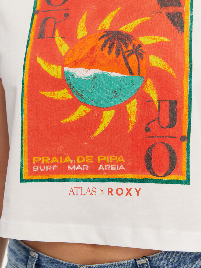 Roxy Roxy Marškinėliai ERJZT05921 Balta Relaxed Fit