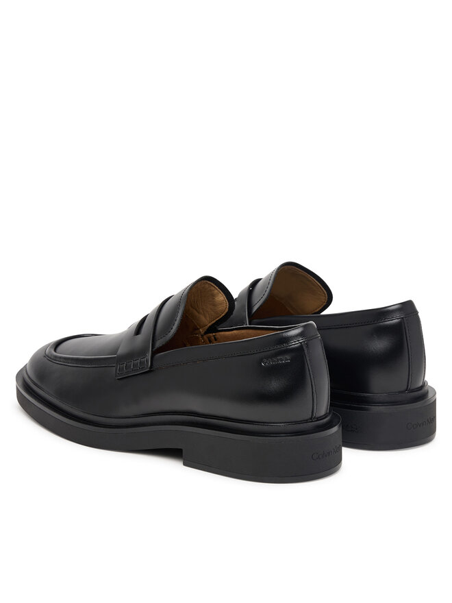 Calvin Klein Halbschuhe Calvin Klein Sq Rubber Band Loafer Wax Lth HM0HM02273 Schwarz