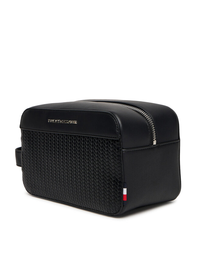 Tommy Hilfiger Kosmētikas somiņa Tommy Hilfiger Th Woven Washbag AM0AM13838 Melns