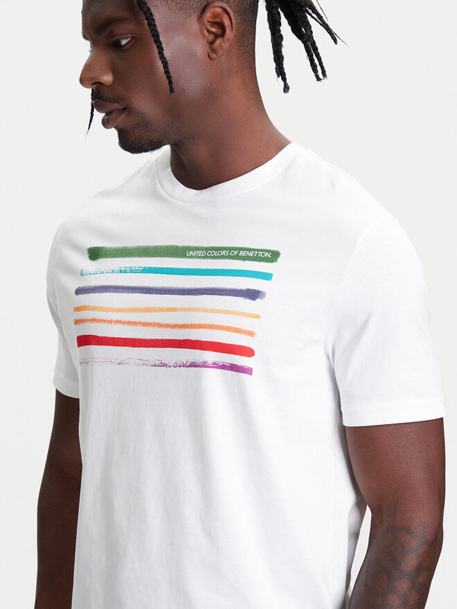 United Colors Of Benetton United Colors Of Benetton Camiseta 3BL0U10AG Blanco Relaxed Fit