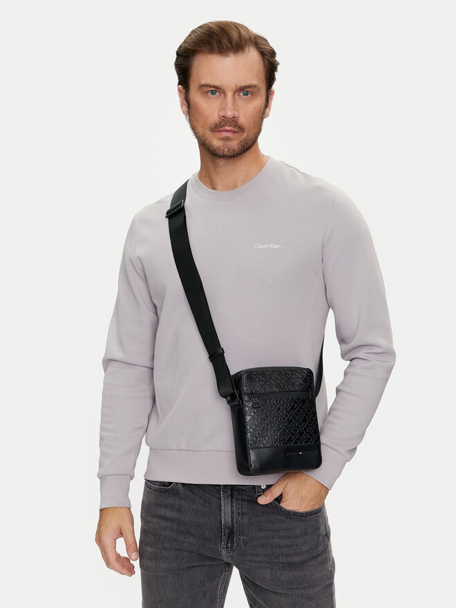 Tommy Hilfiger Válltáska Tommy Hilfiger Monogram Mini Reporter AM0AM12677 Fekete