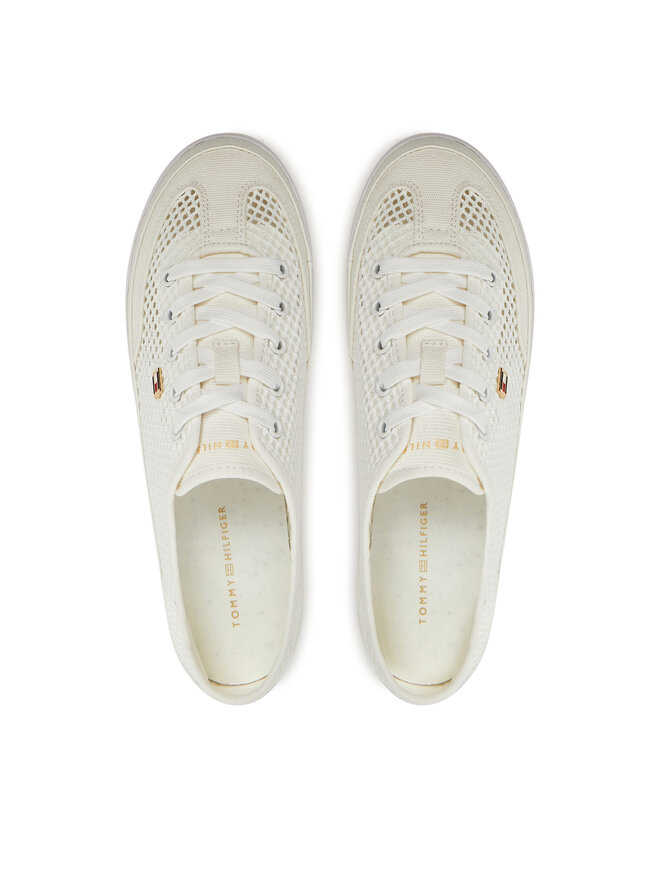 Tommy Hilfiger Sneakersy Tommy Hilfiger Th Open Mesh Vulc Sneaker FW0FW08684 Biały