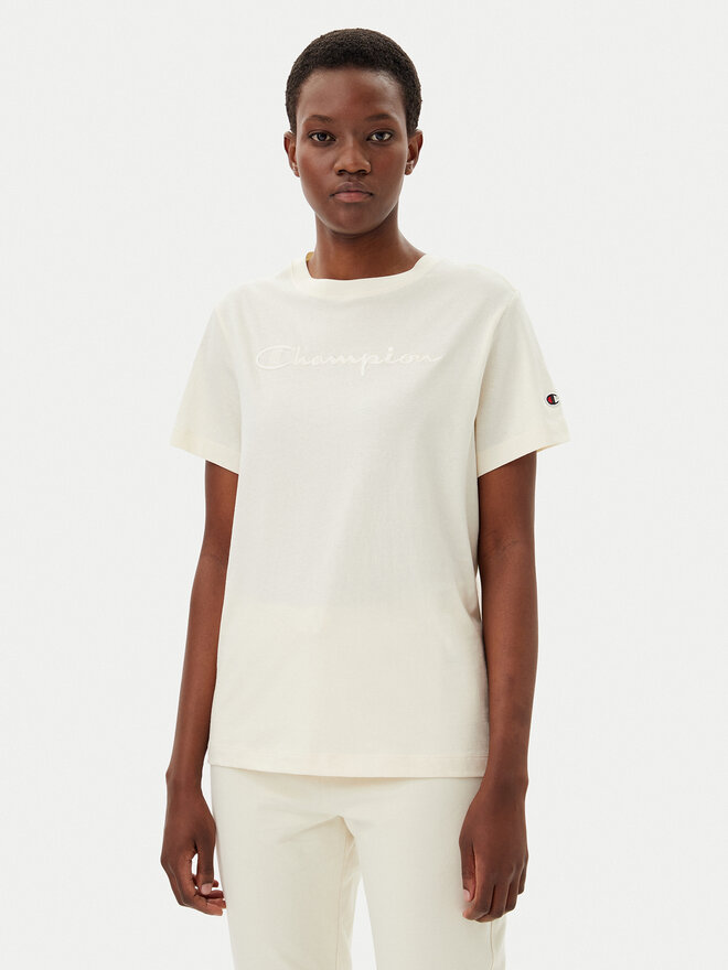 Champion Champion Majica 117650 Écru Slim Fit