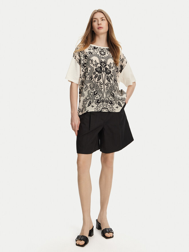 Weekend Max Mara Weekend Max Mara Marškinėliai Pampas 2515941082 Smėlio Relaxed Fit