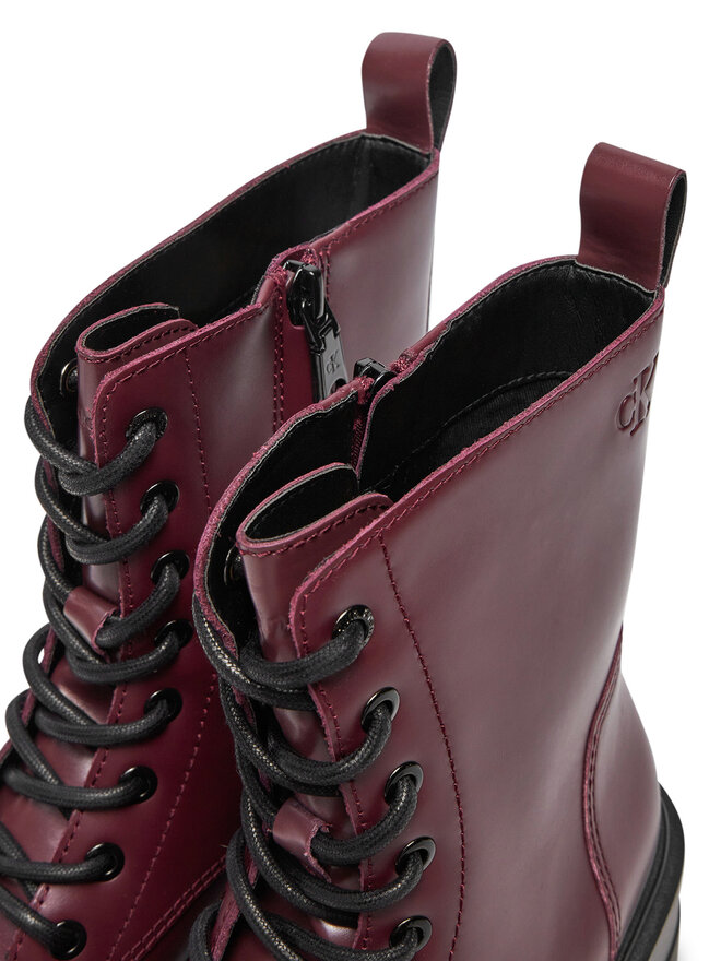 Calvin Klein Jeans Pohodni čevlji Calvin Klein Jeans Flatform YW0YW01535 Bordo rdeča