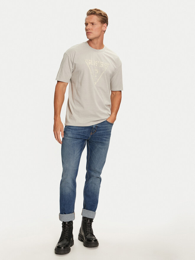 Guess Guess Marškinėliai Alioth Z4BI05 K8FQ4 Pilka Regular Fit