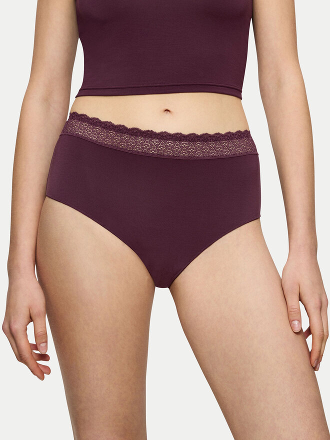 Triumph Triumph Klasične spodnje hlačke Feel Of Modal 10214399 Bordo rdeča