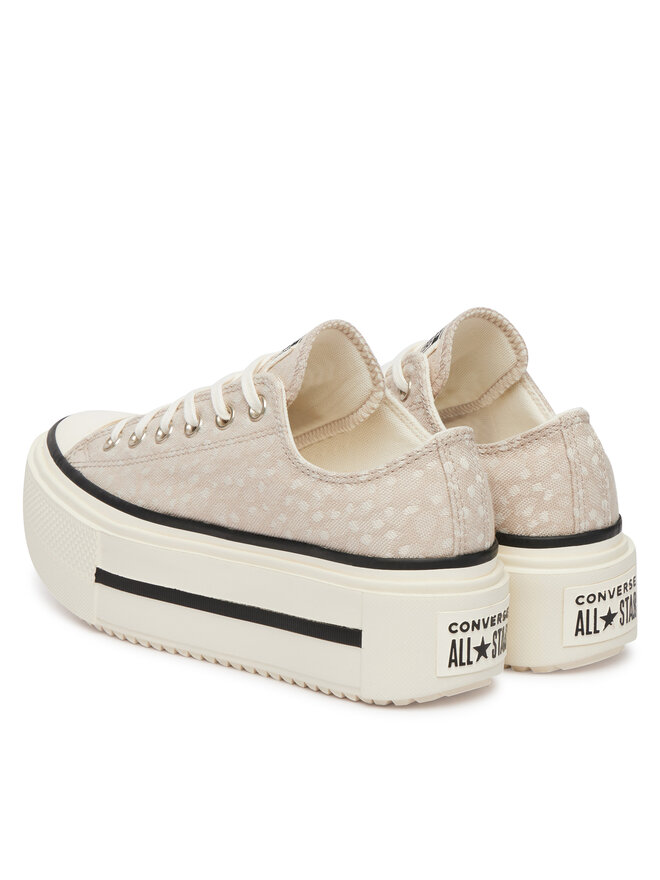 Converse Sneakers aus Stoff Converse Chuck Taylor All Star Lift Double Stack Platform Deer A17884C Beige