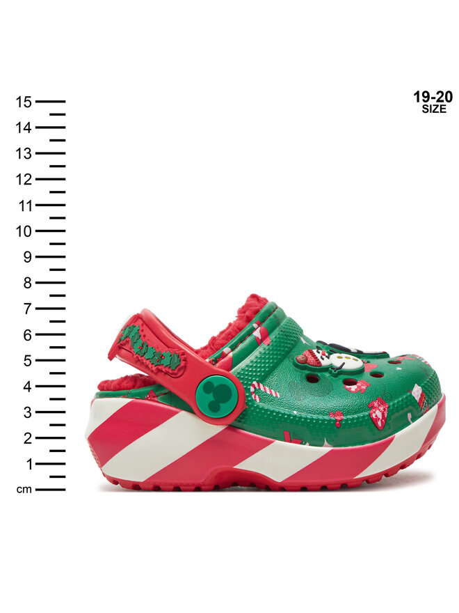 Crocs Klapki Crocs Classic Mickey Xmass Lined Clog T 210815 Zielony