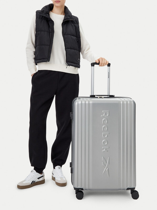 Reebok Walizka duża Reebok RBK-WAL-003-07-CCC-L Srebrny