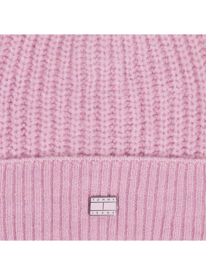 Tommy Jeans Шапкa Tommy Jeans Tjw Cosy Knit Beanie AW0AW15462 Рожевий