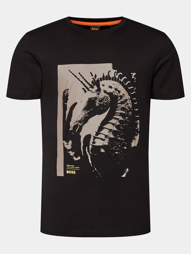 BOSS Boss T-Shirt Te_Sea_Horse 50515626 Schwarz Regular Fit