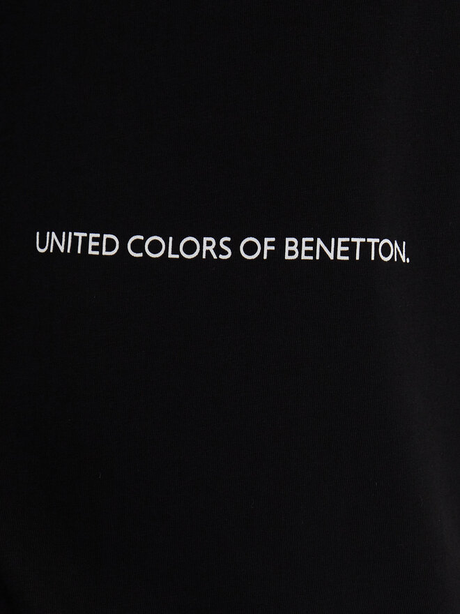 United Colors Of Benetton United Colors Of Benetton Zgornji del pižame 30964M021 Črna Regular Fit