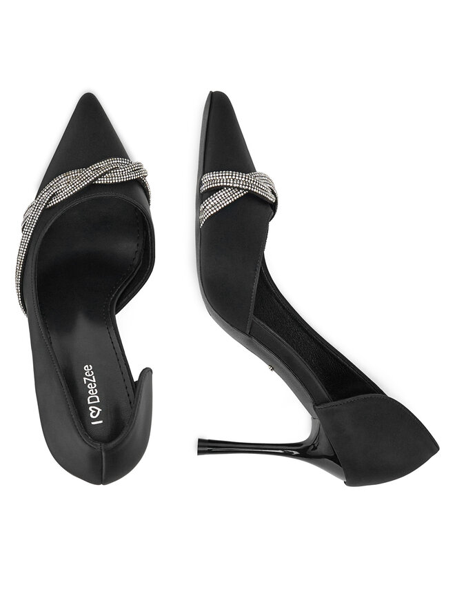 DeeZee Pantofi cu toc subțire DeeZee BG-2032 Negru